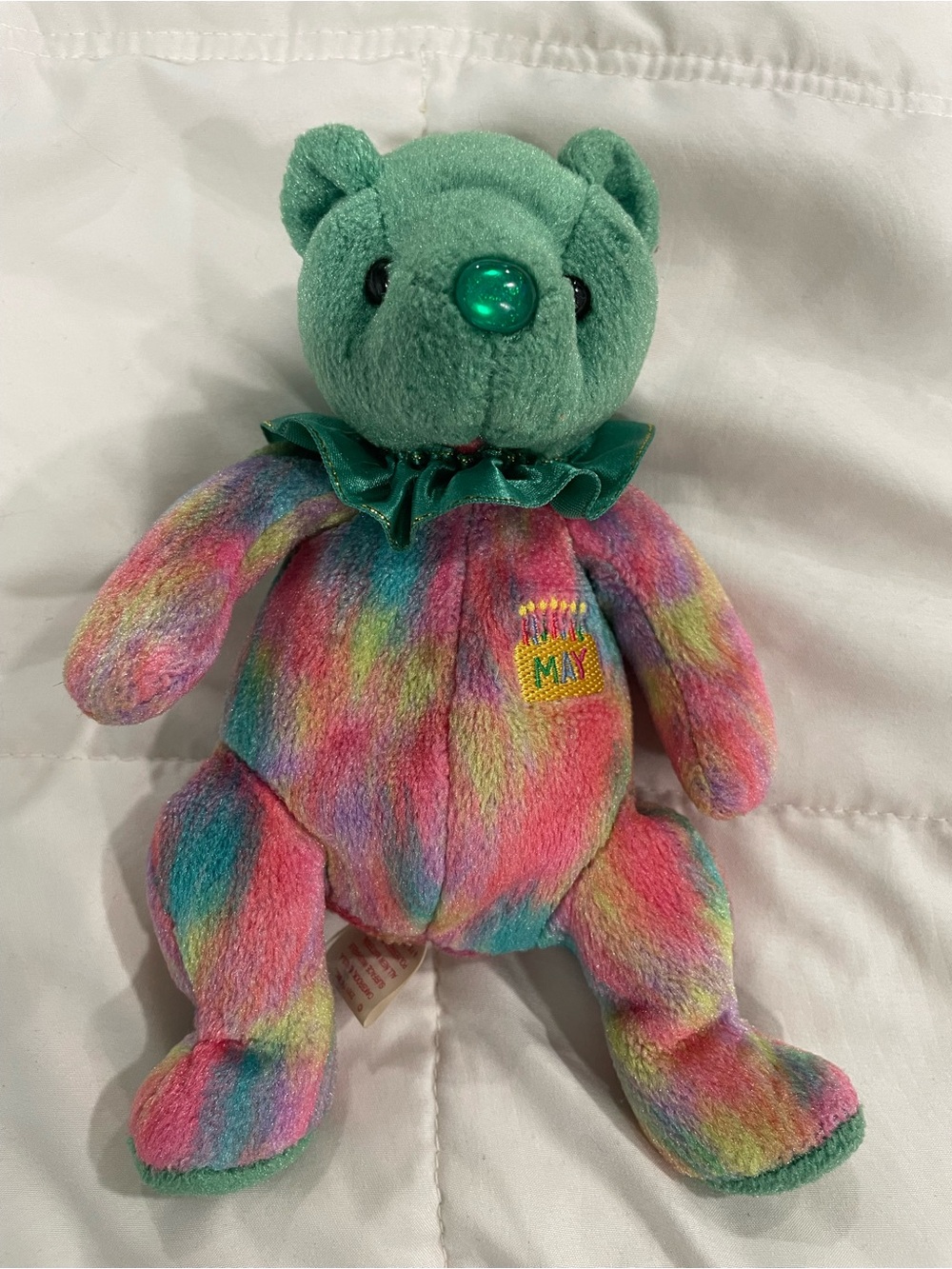 Ty Beanie Baby May the Birthday Bear (1st Series)- RETIRED
